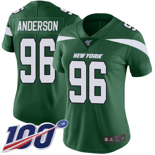 New York Jets Limited Green Women Henry Anderson Home Jersey NFL Football #96 100th Season Vapor Untouchable
